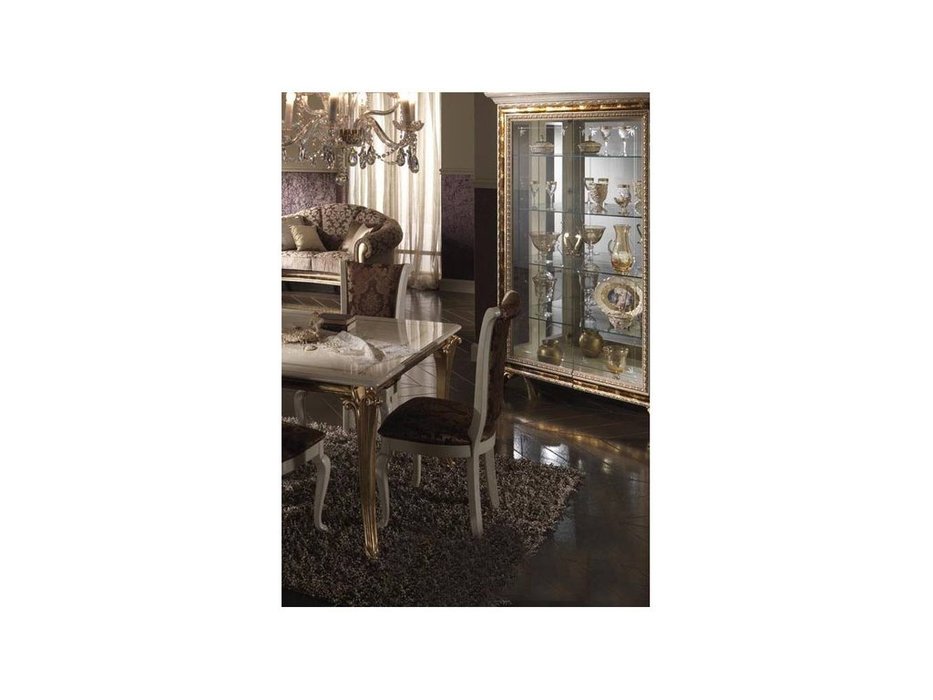 стул, Arredo Classic: "Раффаэлло" кожа кат. C/G (слоновая кость)