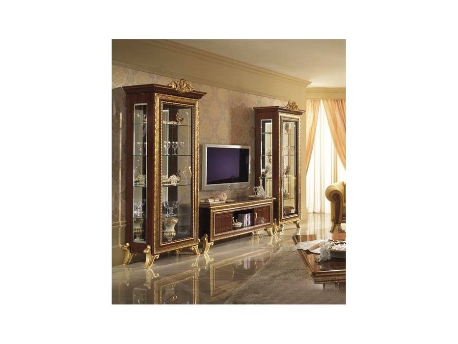 витрина 1 дверная, Arredo Classic: "Giotto" левая, правая Джотто без короны (орех)