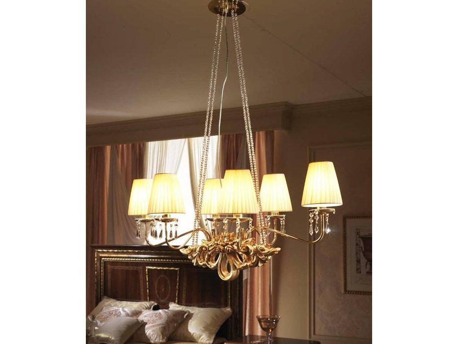 люстра подвесная, Arredo Classic: "Giotto" Джотто (бежевый, золото)
