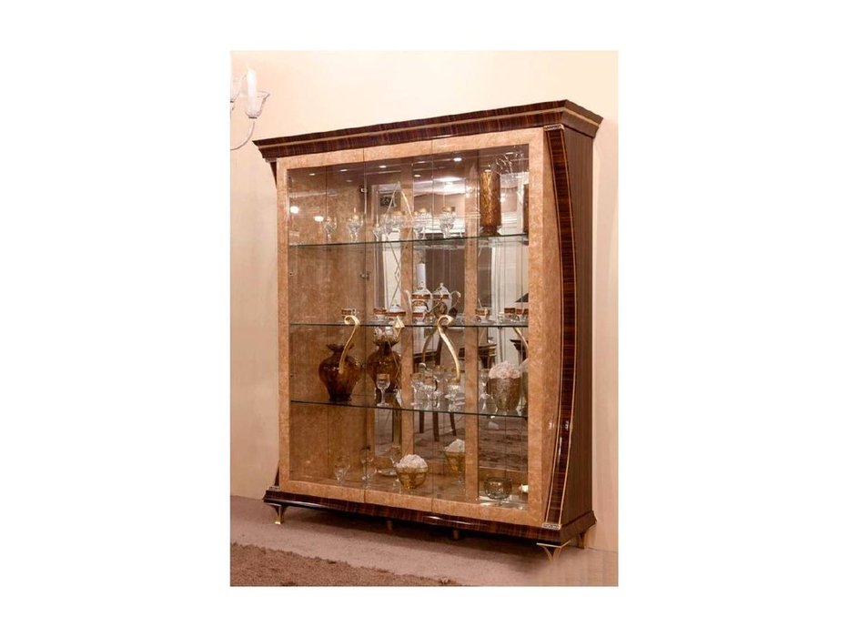 витрина 3-х дверная, Arredo Classic: "Rossini" (орех)