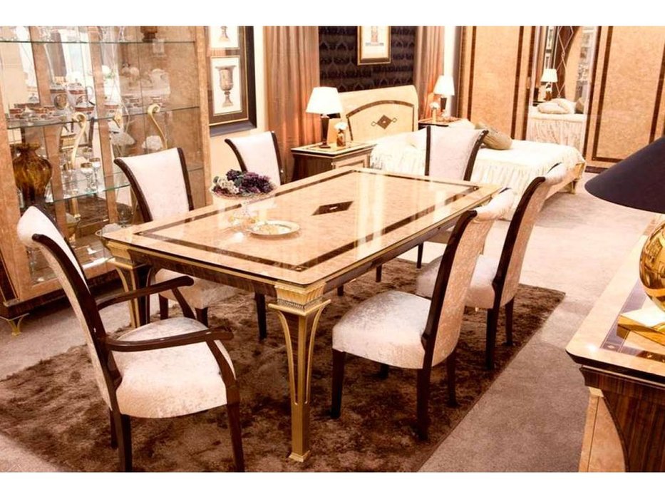 стул с подлокотниками, Arredo Classic: "Rossini" (орех)