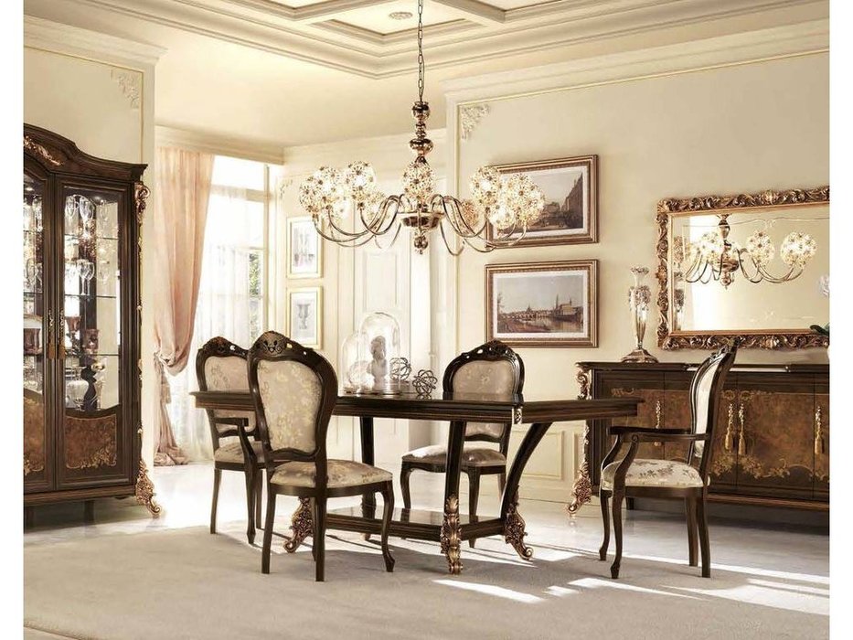 стол обеденный, Arredo Classic: "Sinfonia" (орех, золото)