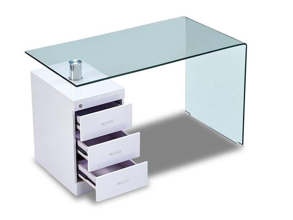 стол письменный ESF Comedor  (стекло, белый)