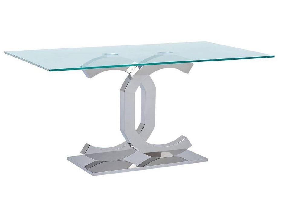 стол обеденный ESF Modern  (хром, стекло)
