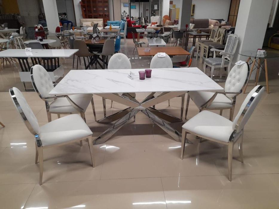стол обеденный ESF Comedor  (белый камень)