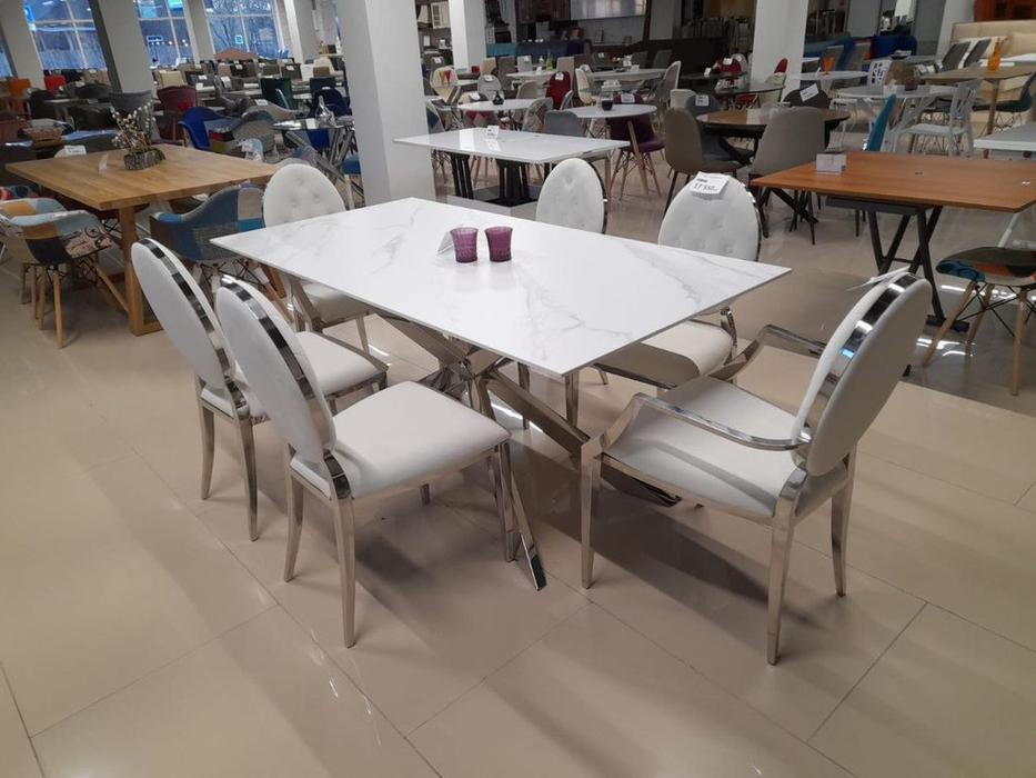 стол обеденный ESF Comedor  (белый камень)