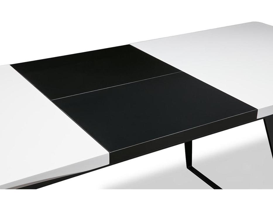 стол обеденный ESF  раскладной (белый, черный)