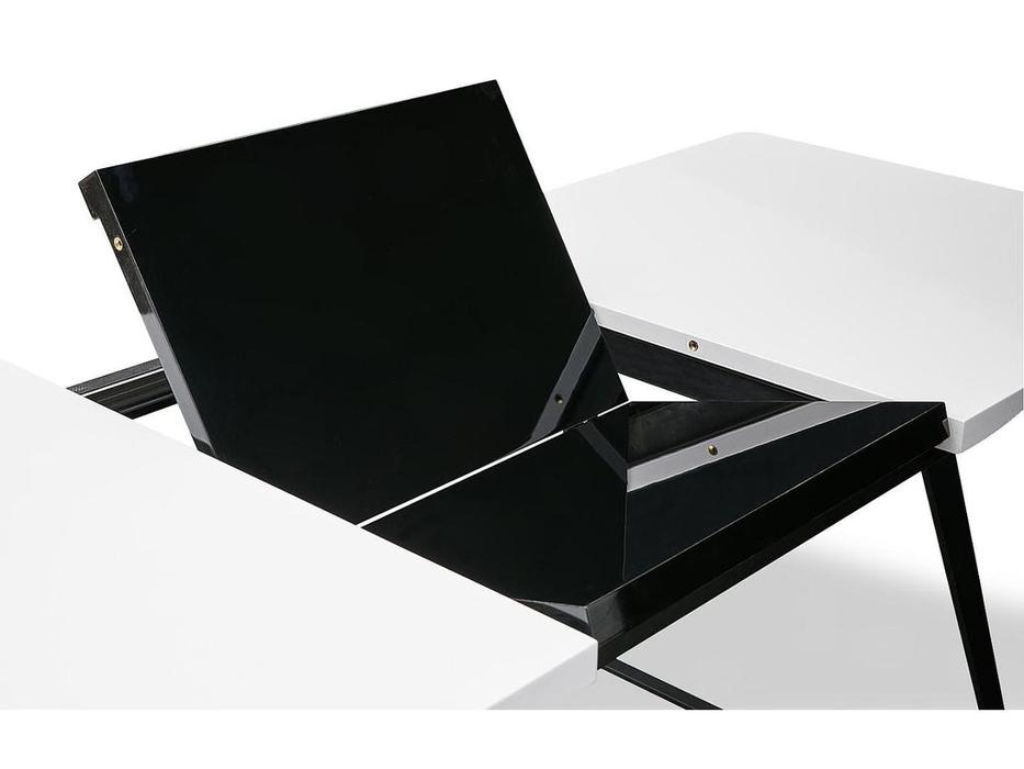 стол обеденный ESF  раскладной (белый, черный)