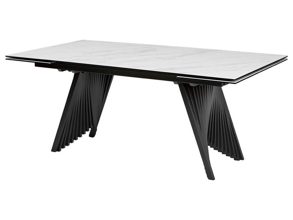 стол обеденный Megapolis Ivar раскладной (белый, черный)