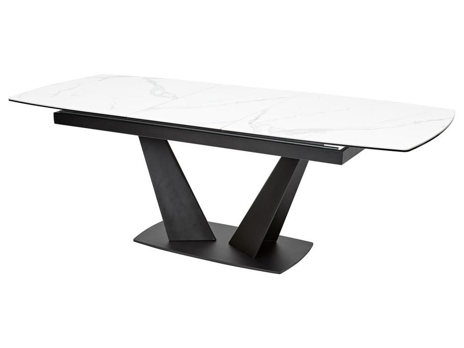 стол обеденный Megapolis ALATRI раскладной (белый мрамор, белый)