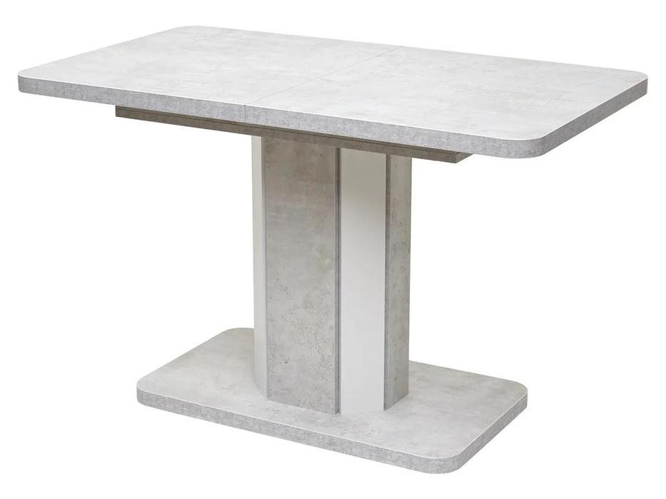стол обеденный Megapolis Stork 120 раскладной (белый бетон)