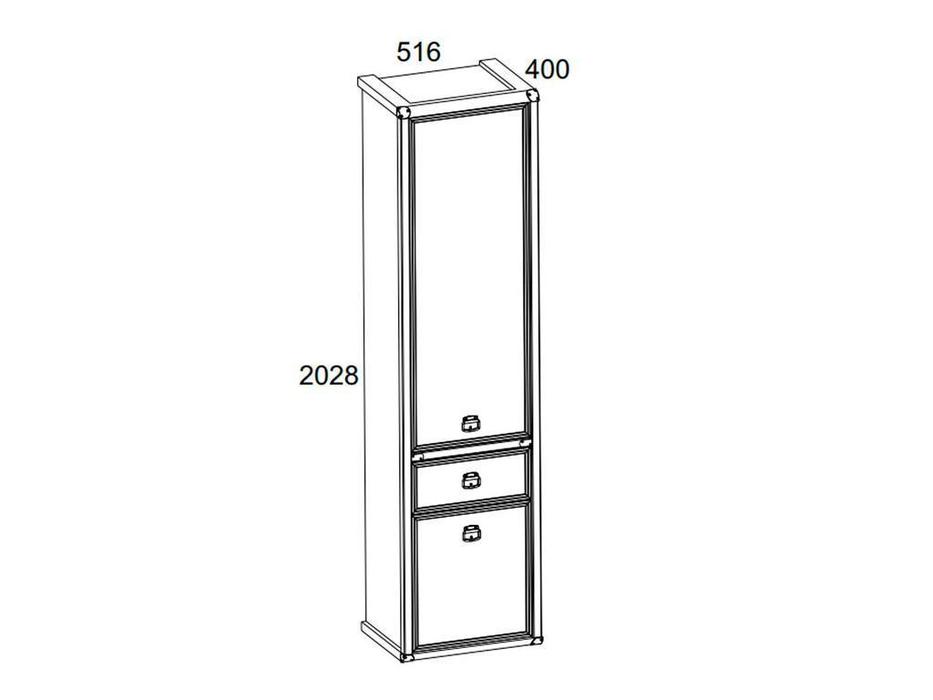 шкаф 1 дверный Anrex Magellan  (сосна винтаж)