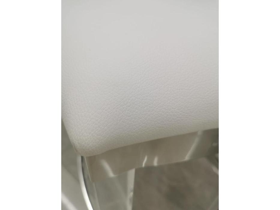 стул барный Linhai Lanzhu Найс  (прозрачный, белый, серебро)