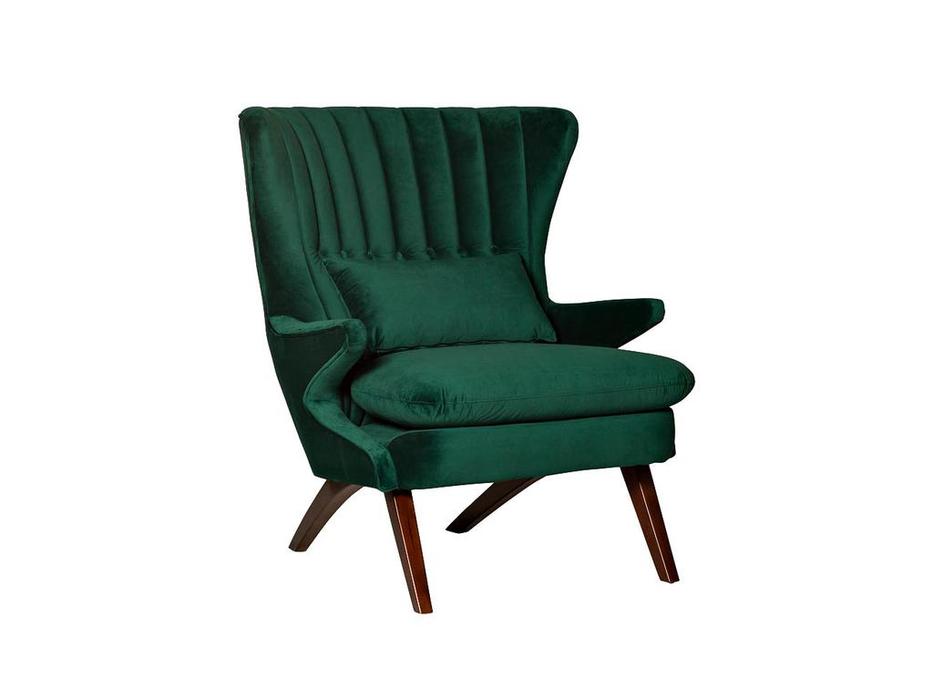 кресло Garda Decor GD велюровое (зеленое)